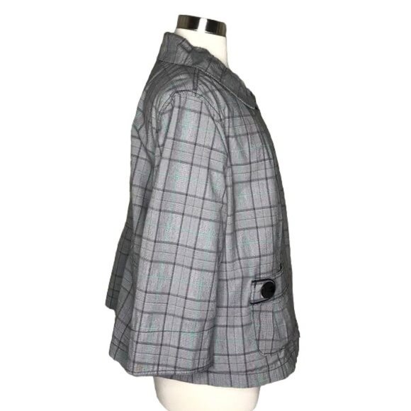 Venezia 18 swing jacket glen plaid black white - Picture 3 of 7